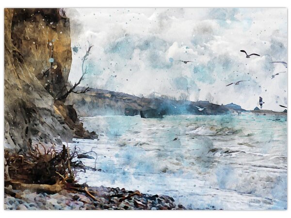 Kép - Zátony, akvarell (70x50 cm)