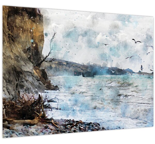 Kép - Zátony, akvarell (70x50 cm)