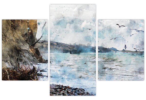 Kép - Zátony, akvarell (90x60 cm)