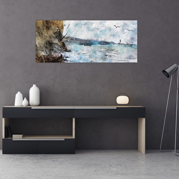 Kép - Zátony, akvarell (120x50 cm)