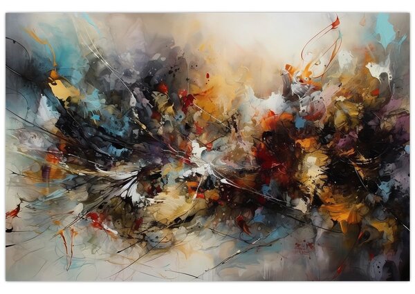 Kép - Absztrakt grafika (90x60 cm)