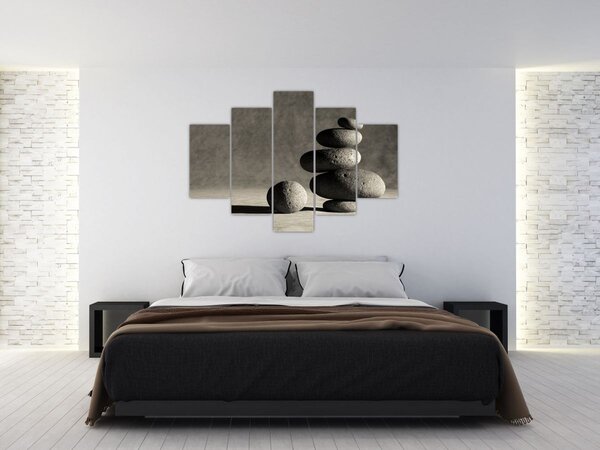 Kép - Szürke kövek (150x105 cm)