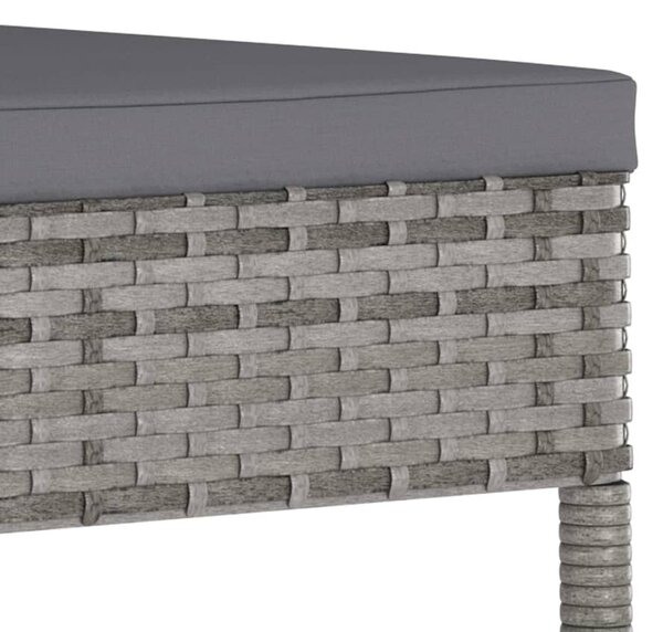 VidaXL 2 db szürke kerti polyrattan étkezőszék