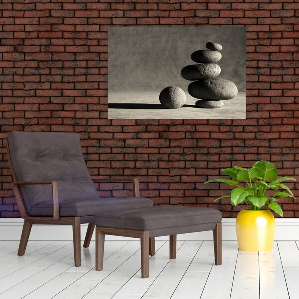 Kép - Szürke kövek (90x60 cm)