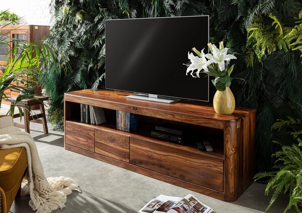 Massziv24 - MONTREAL TV asztal 190x60 cm, barna, paliszander