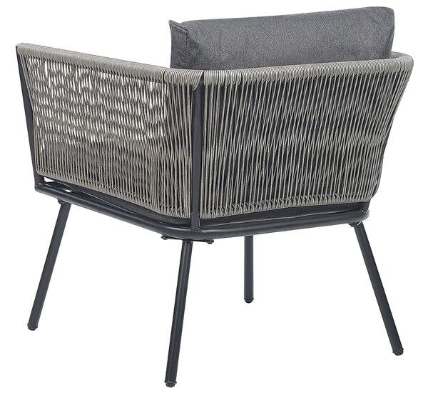 Bisztrószett párnákkal GARGANO PE Rattan Szürke