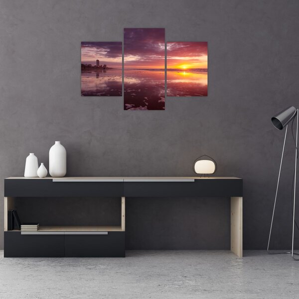 Kép - Strand naplementében (90x60 cm)