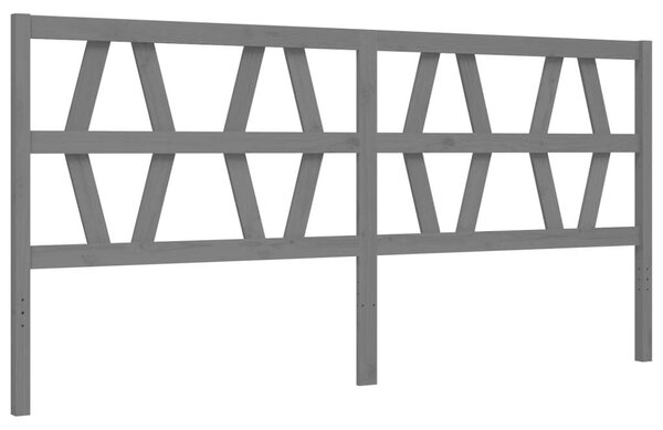 Fenyőfa Ágykeret - Szürke - 200x200 cm