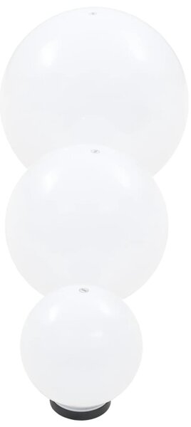 6 db-os LED gömblámpa-szett 20/30/40 cm PMMA