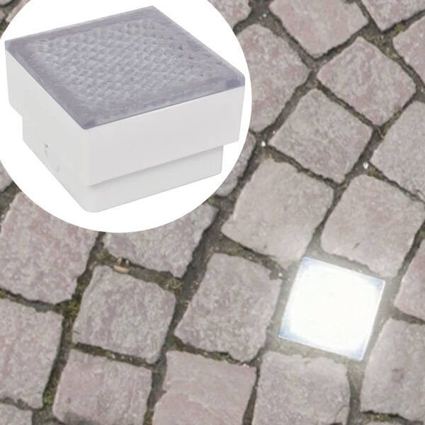 2 db LED földbe építhető izzó / kültéri lámpa 100 x 100 x 68 mm