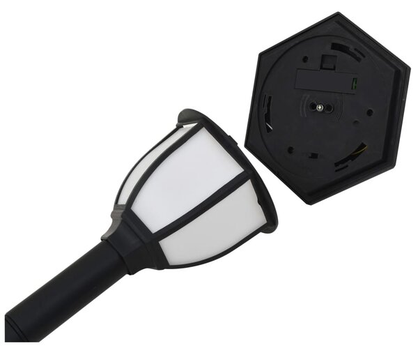 6 db fekete kültéri napelemes LED lámpa