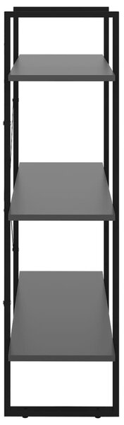 Szürke forgácslap könyvszekrény 80 x 30 x 105 cm