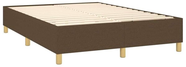 VidaXL sötétbarna szövet rugós ágy matraccal 140 x 190 cm