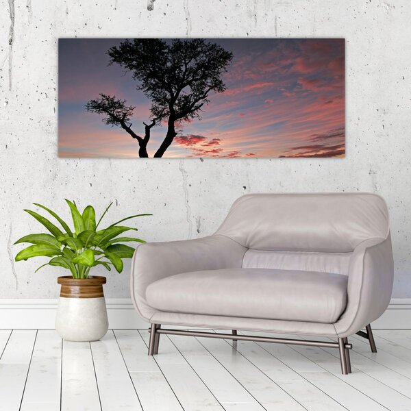 Kép - Fa és vöröses árnyalatok (120x50 cm)