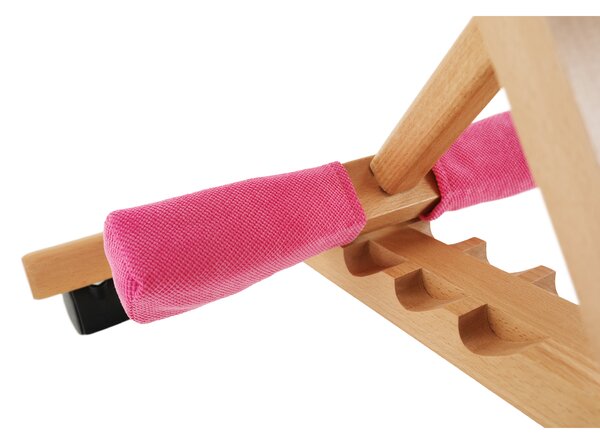KONDELA Ergonomikus térdelőszék, rózsaszín/bükkfa, GROCO