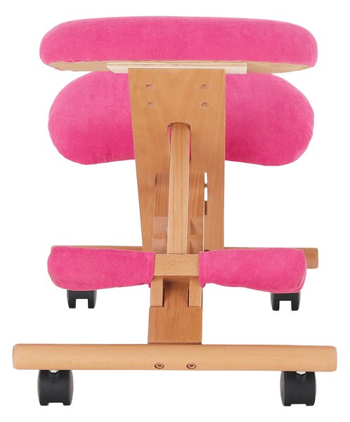 KONDELA Ergonomikus térdelőszék, rózsaszín/bükkfa, GROCO