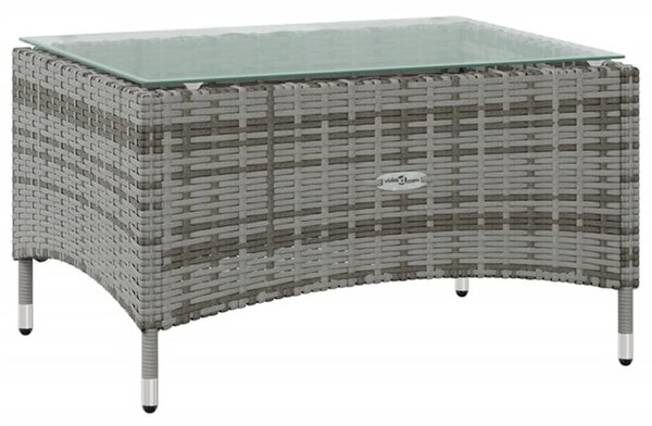16 részes szürke polyrattan kerti ülőgarnitúra párnákkal