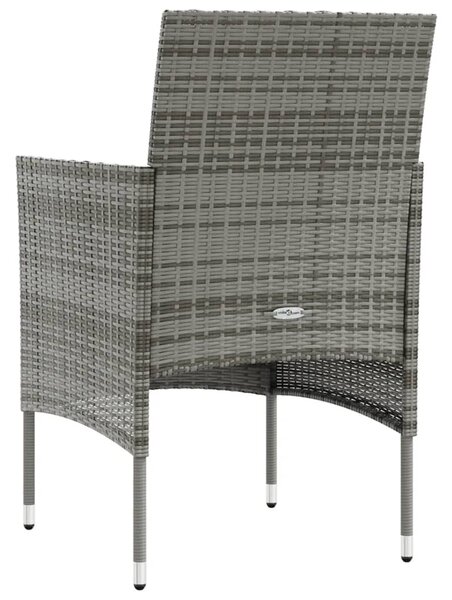 16 részes szürke polyrattan kerti ülőgarnitúra párnákkal