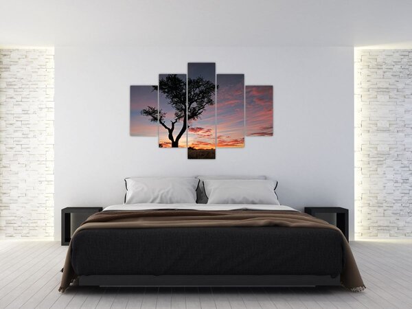 Kép - Fa és vöröses árnyalatok (150x105 cm)