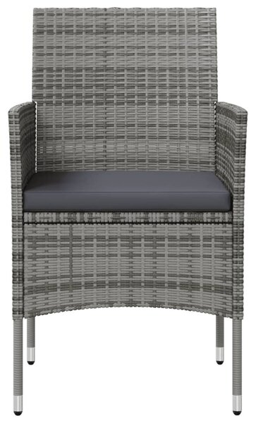 16 részes szürke polyrattan kerti ülőgarnitúra párnákkal