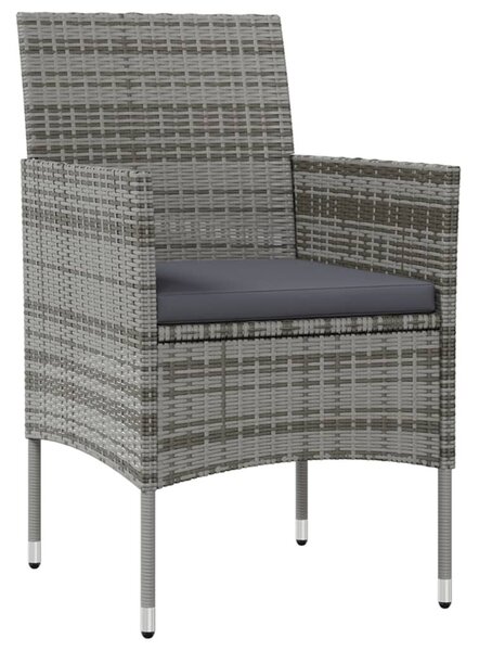 16 részes szürke polyrattan kerti ülőgarnitúra párnákkal