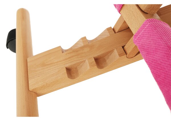 KONDELA Ergonomikus térdelőszék, rózsaszín/bükkfa, GROCO