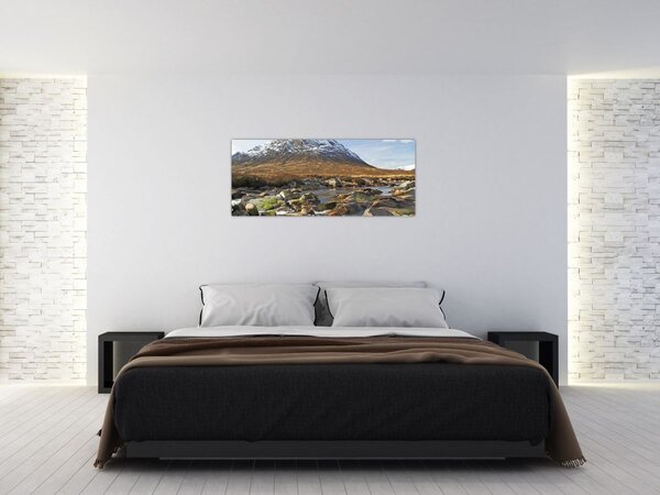 Kép - Hegy a folyóval (120x50 cm)
