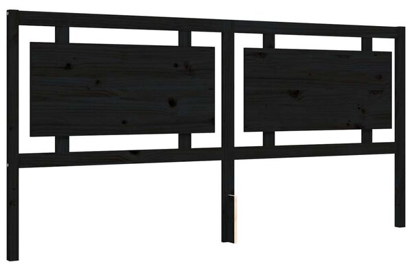 VidaXL Fekete Tömörfa Ágykeret - 200x200 cm