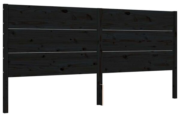 VidaXL Fekete Tömörfa Ágykeret - 200x200 cm