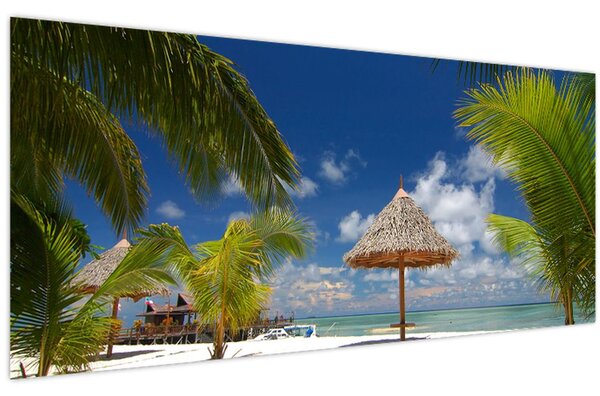 Kép - Fehér homokos strand (120x50 cm)