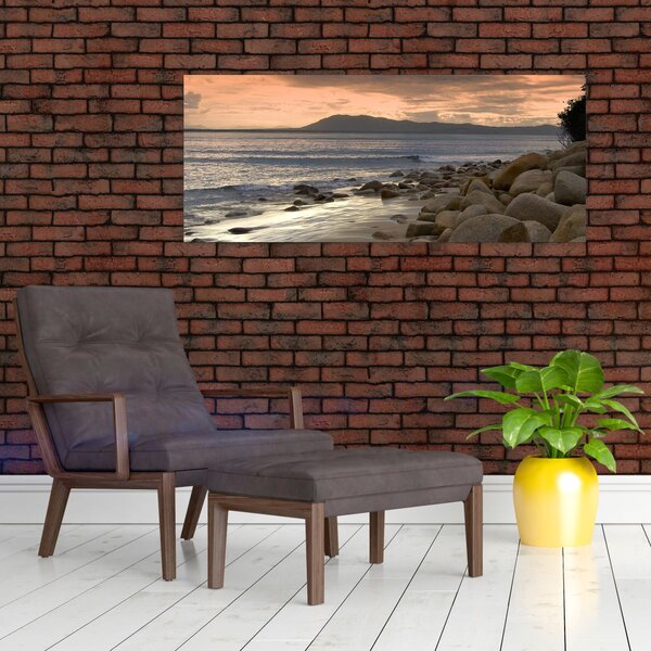 Kép - Tenger és hegyek (120x50 cm)