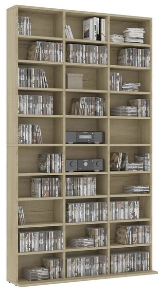 VidaXL sonoma tölgy színű szerelt fa CD-szekrény 102 x 23 x 177,5 cm