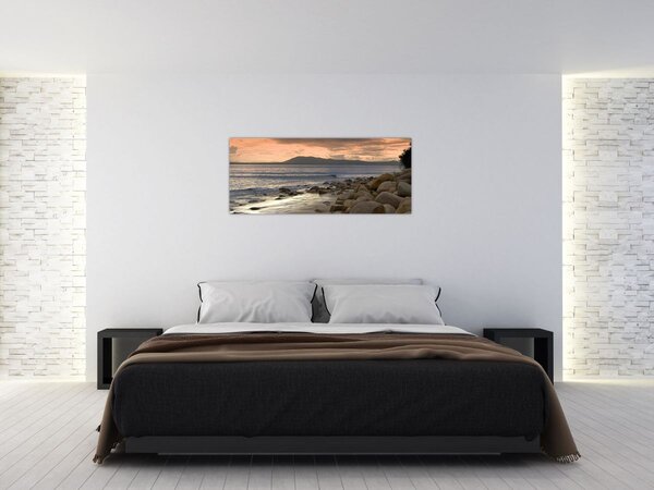 Kép - Tenger és hegyek (120x50 cm)