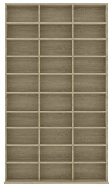 VidaXL sonoma tölgy színű szerelt fa CD-szekrény 102 x 23 x 177,5 cm