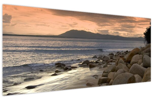 Kép - Tenger és hegyek (120x50 cm)