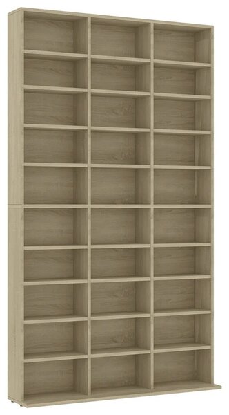 VidaXL sonoma tölgy színű szerelt fa CD-szekrény 102 x 23 x 177,5 cm