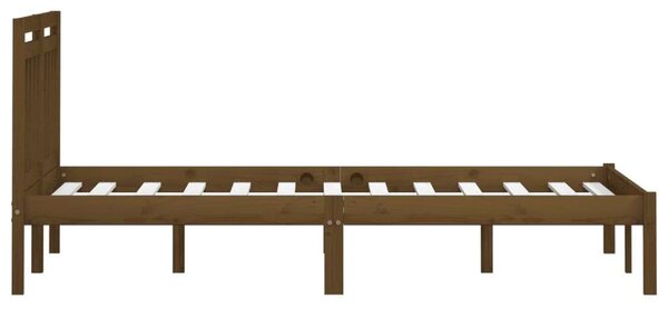 VidaXL Tömörfenyő Ágykeret - Rusztikus - 200x200 cm