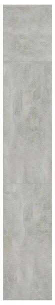 3-részes betonszürke könyv-/TV-szekrényszett 180 x 30 x 180 cm