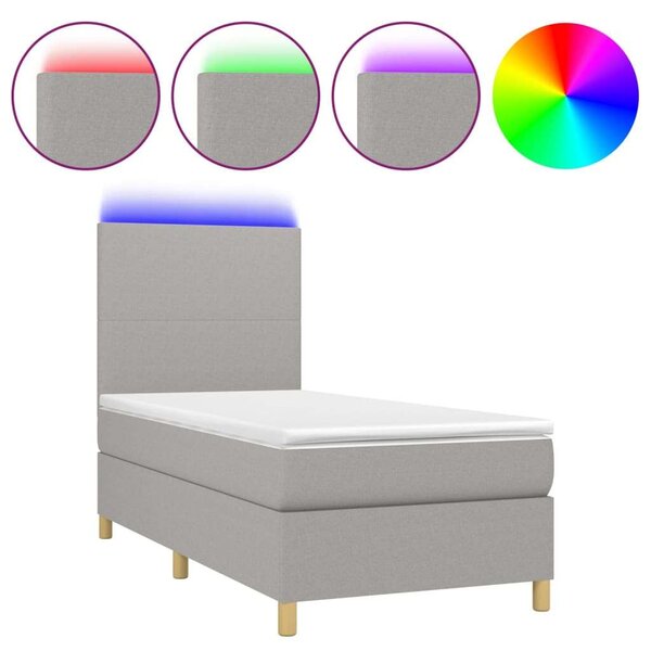 VidaXL LED-es Ágy - Rugós Matraccal - 100x200 cm