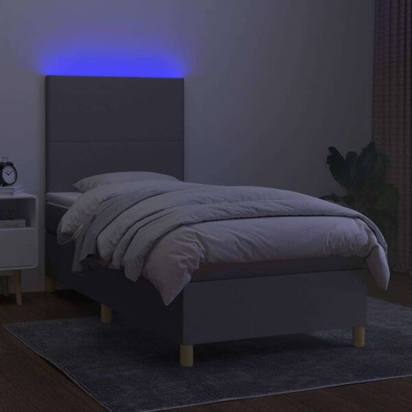 VidaXL LED-es Ágy - Rugós Matraccal - 100x200 cm