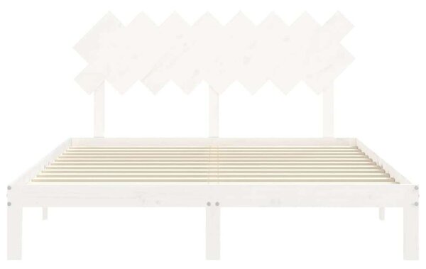 VidaXL Fehér Tömörfa Ágykeret - 160x200 cm