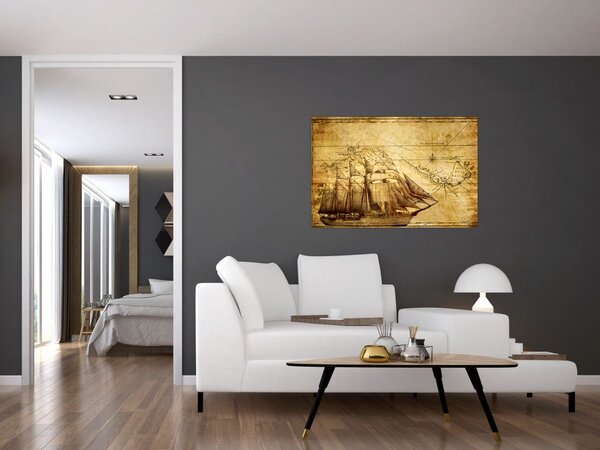 Kép - Régi térkép (90x60 cm)