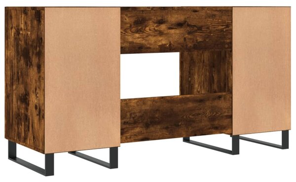 Füstös tölgy színű szerelt fa íróasztal 140x50x75 cm