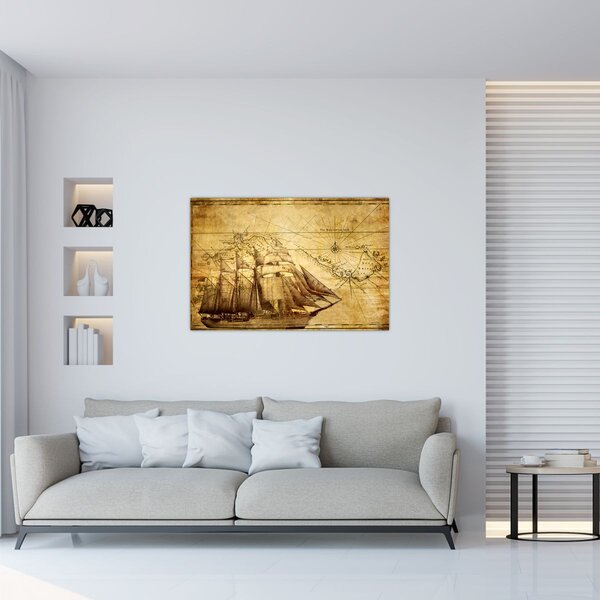 Kép - Régi térkép (90x60 cm)