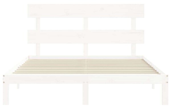 VidaXL Fehér Fenyőfa Ágykeret - 160x200 cm