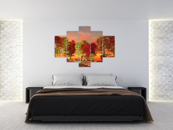 Kép - Színes fák (150x105 cm)