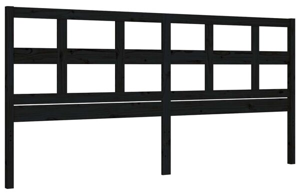VidaXL Fekete Tömörfa Ágykeret - 200x200 cm