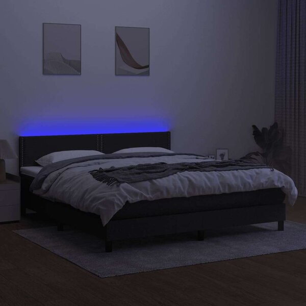 VidaXL - LED-es Ágy - Rugós Matraccal - 180x200 cm