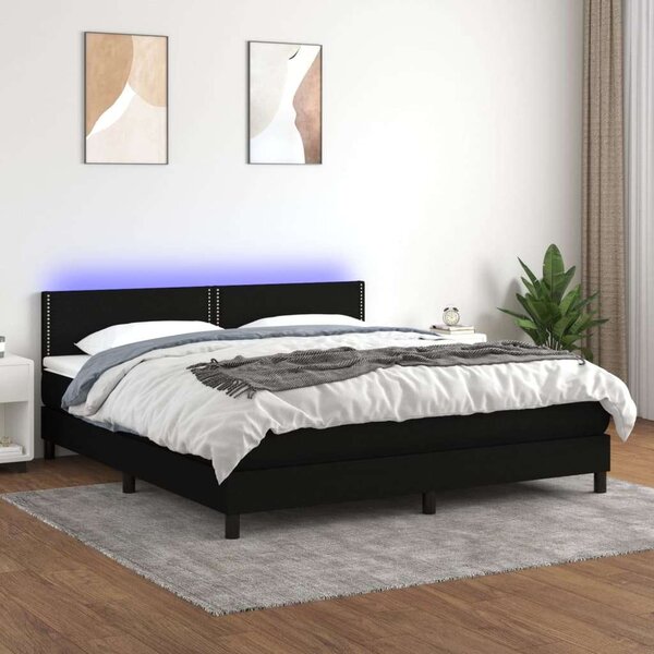 VidaXL - LED-es Ágy - Rugós Matraccal - 180x200 cm