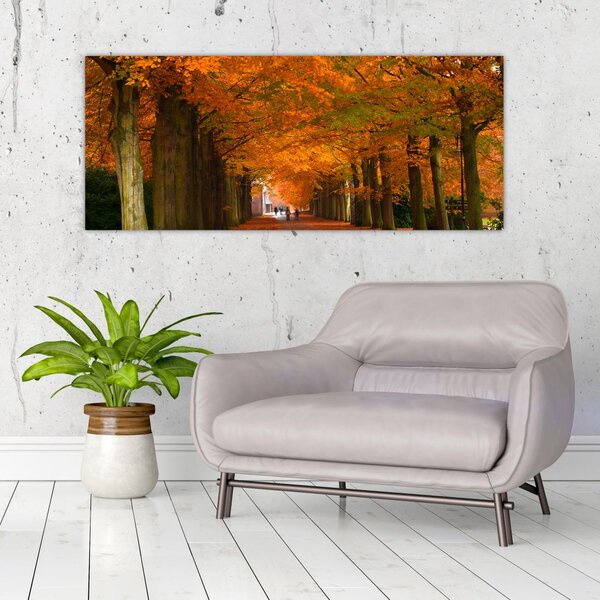 Kép - A Avenue of fák ősszel (120x50 cm)